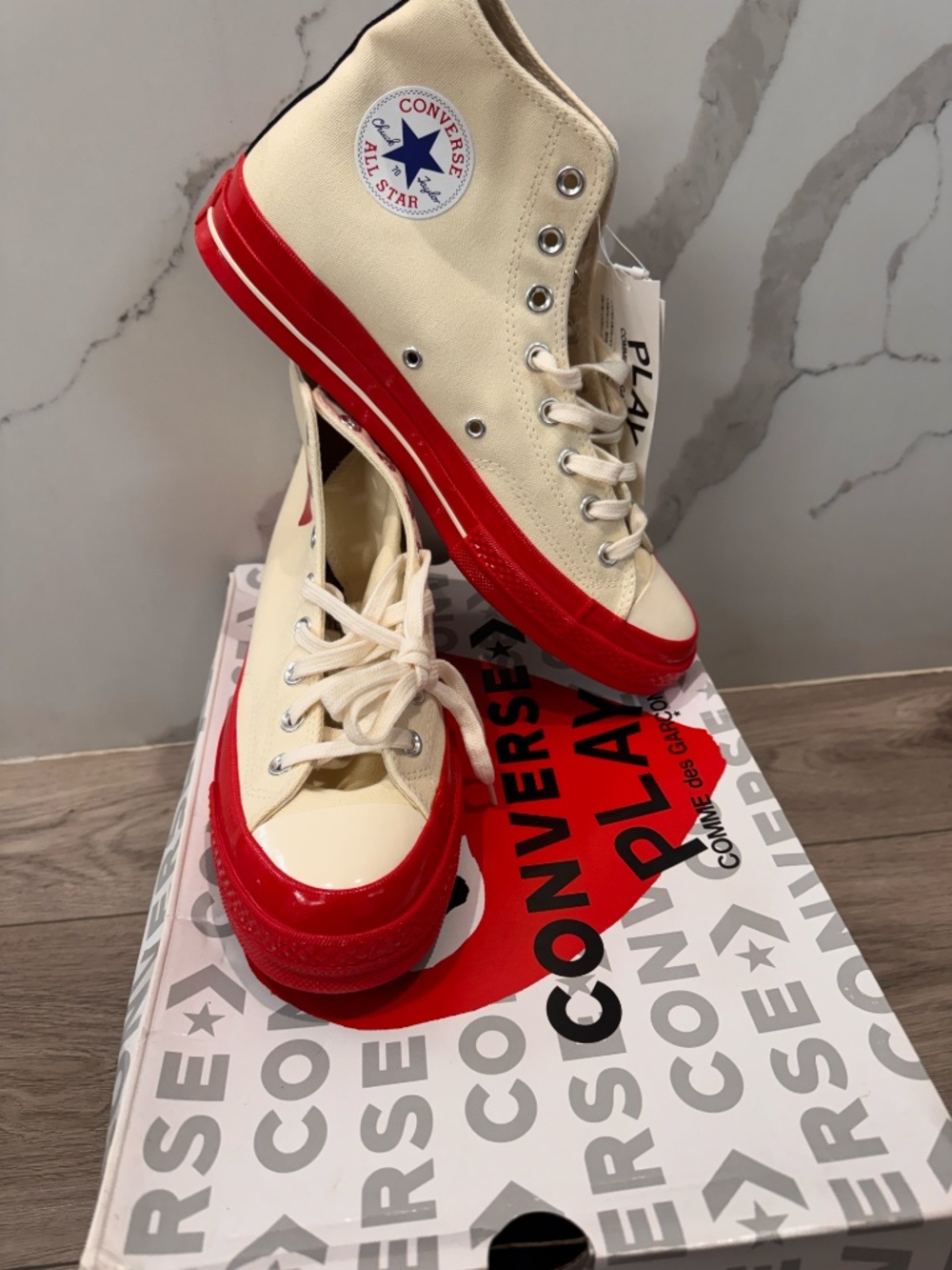 Comme des Garçons Play x Converse Chuck 70 High 'Pristine Red' - Picture 7 of 7